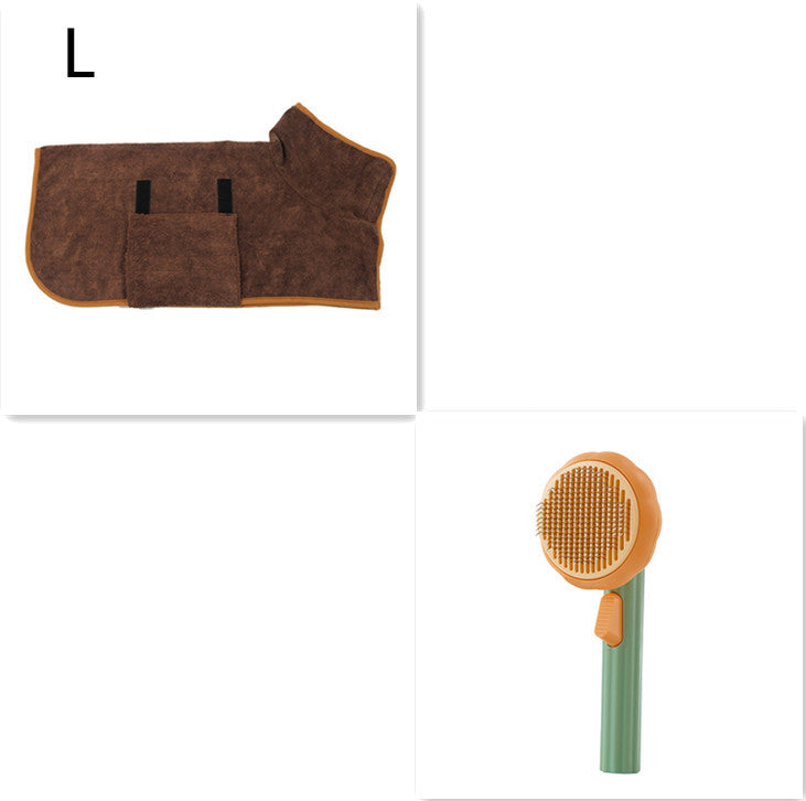 New Pet Cat Brush – Self-Cleaning Steel Wire Comb for Shedding & Massage