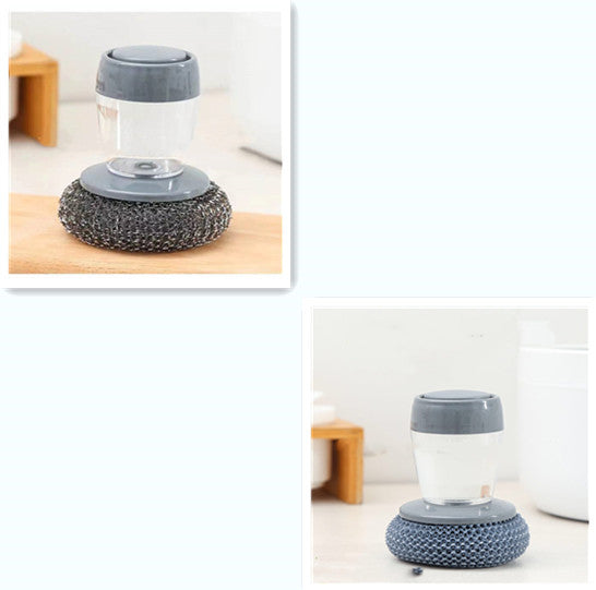 reusable dish brush with detergent inside
