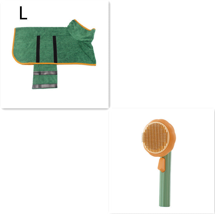 New Pet Cat Brush – Self-Cleaning Steel Wire Comb for Shedding & Massage