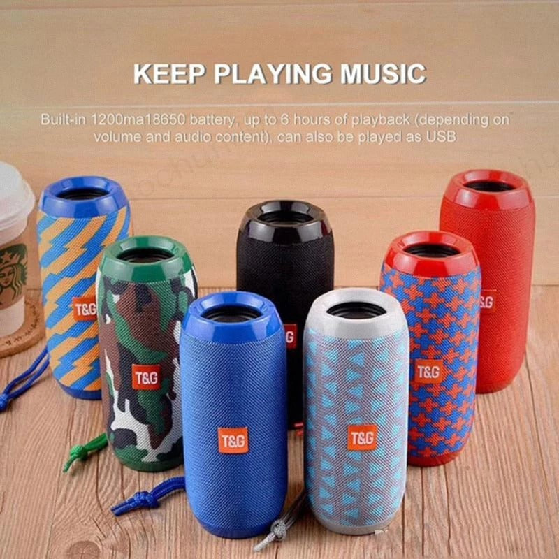 Waterproof Bluetooth speaker on grass