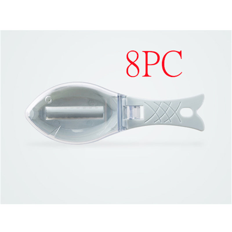 Fish Scale Scraper with Cover – Easy Cleaning Fish Skin Remover Tool
