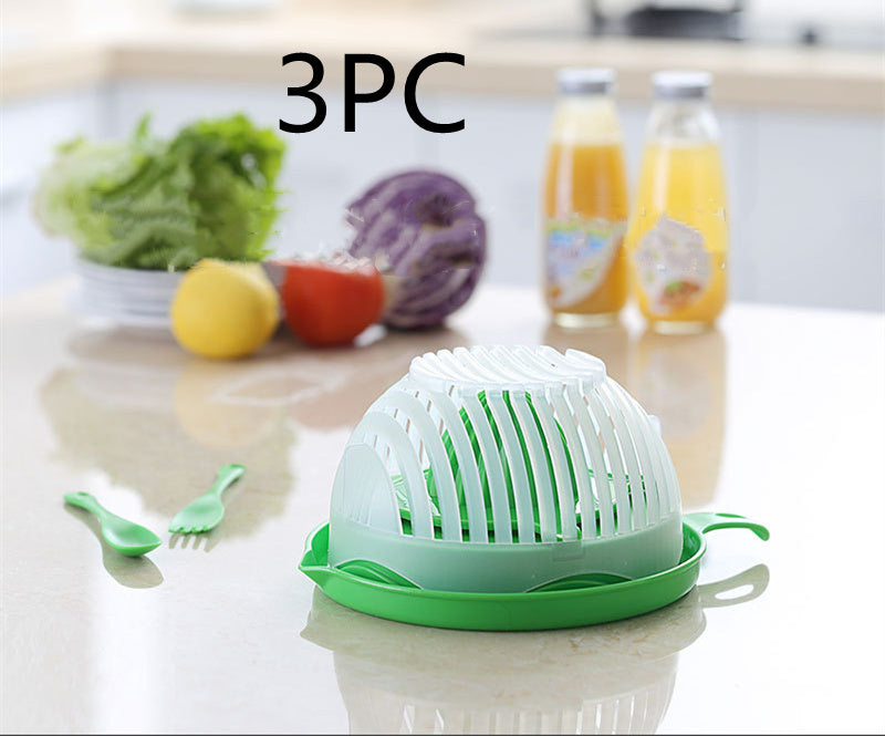 Salad served right from the cutter