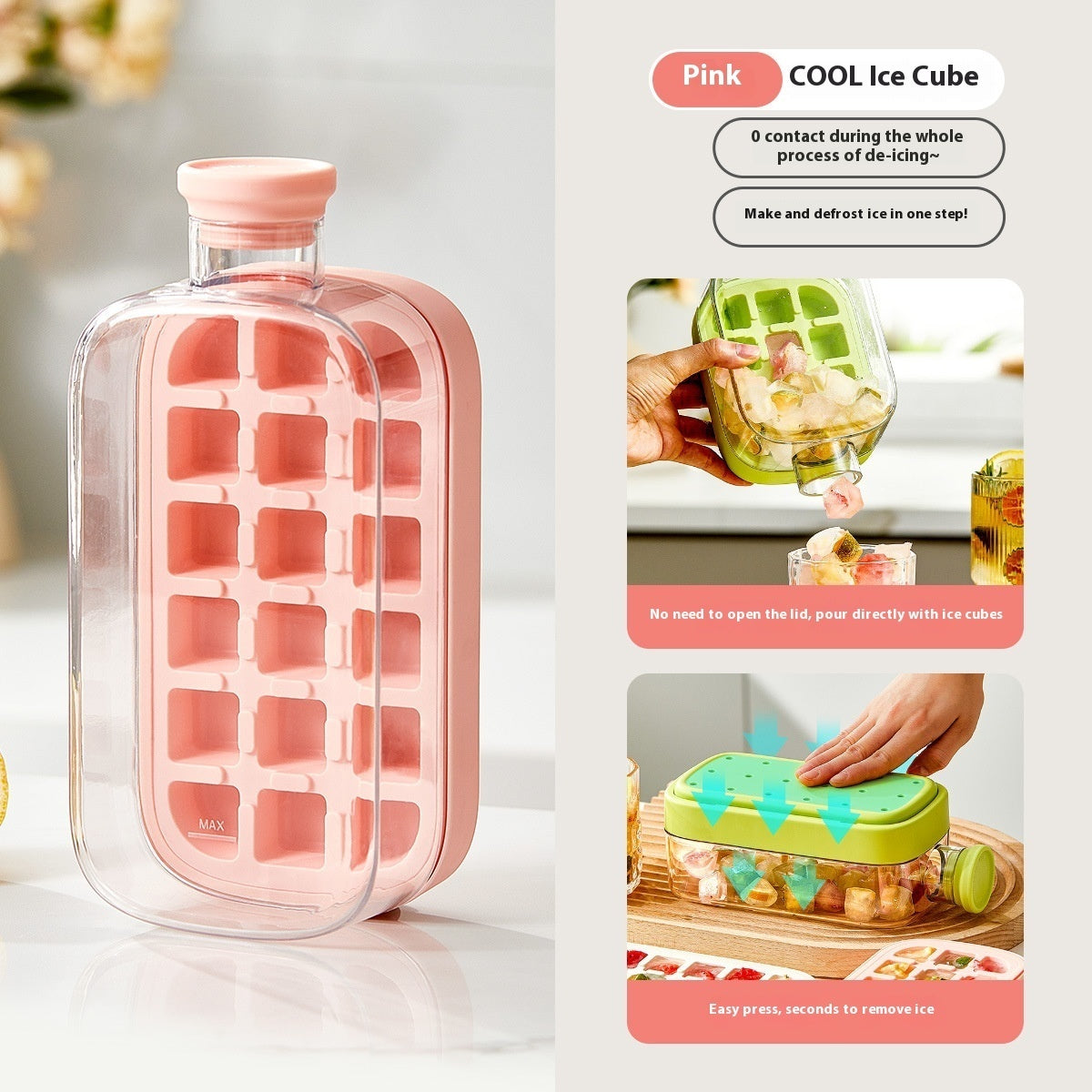 BPA-free plastic ice tray