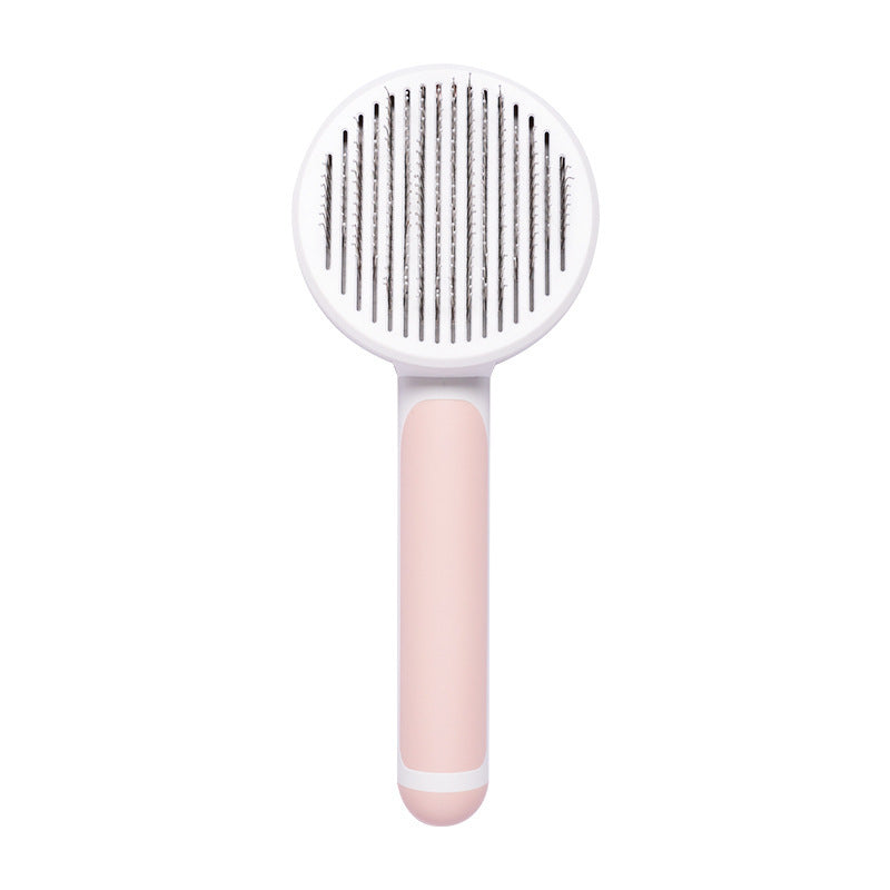 New Pet Cat Brush – Self-Cleaning Steel Wire Comb for Shedding & Massage