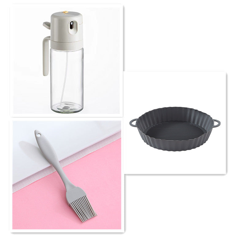 Bottle with food prep scene