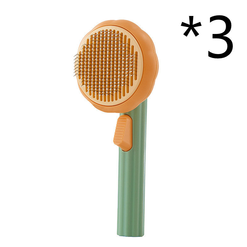 New Pet Cat Brush – Self-Cleaning Steel Wire Comb for Shedding & Massage