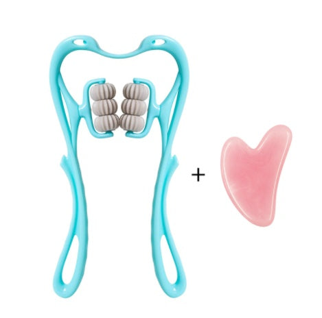 Portable neck roller massager on white background