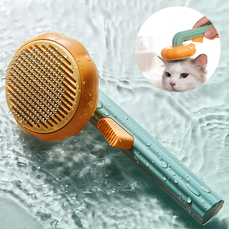 New Pet Cat Brush – Self-Cleaning Steel Wire Comb for Shedding & Massage