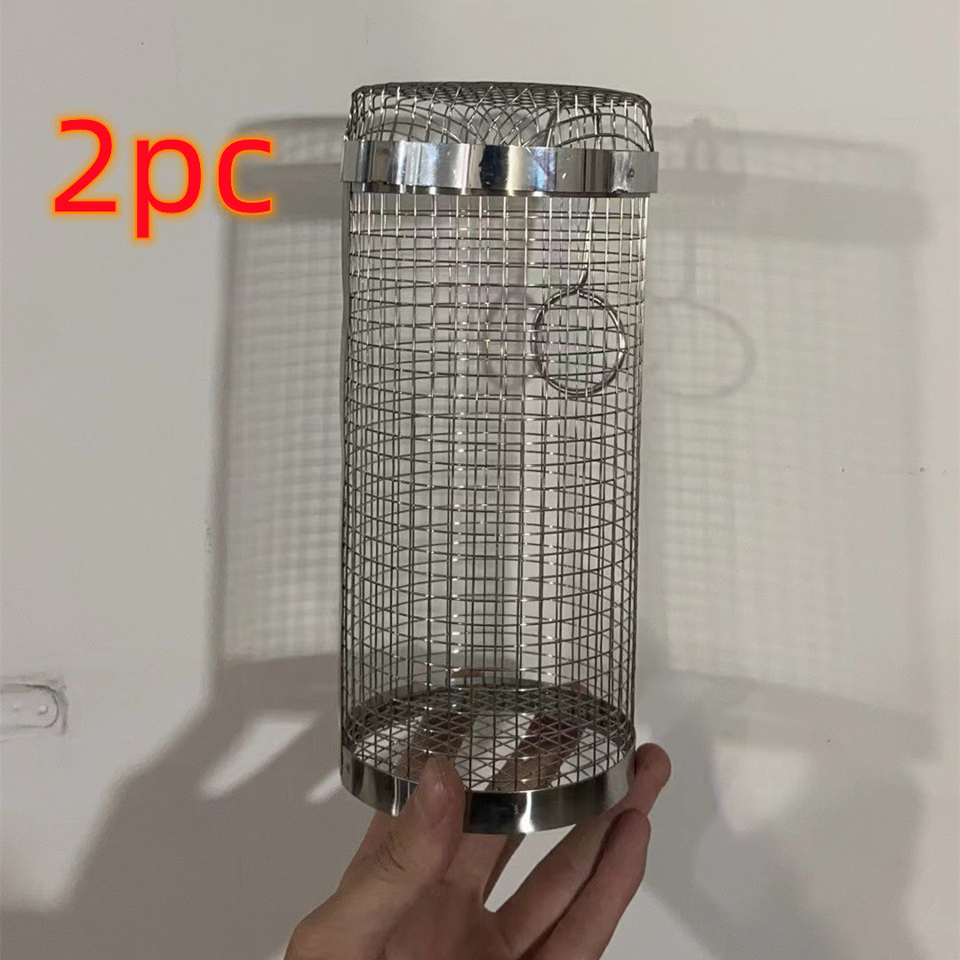 basket next to barbecue grill and tongs