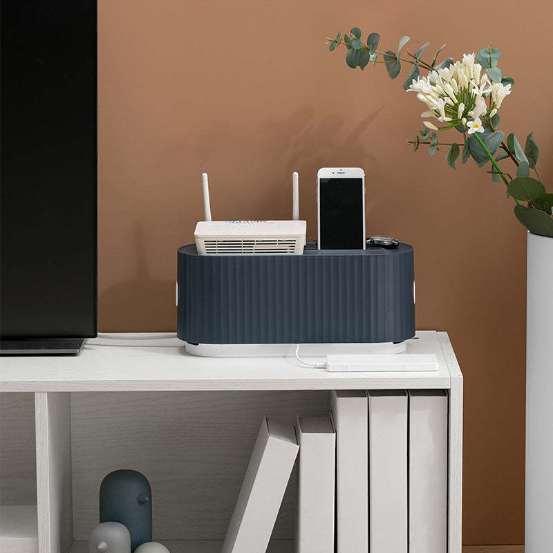 Opening lid to manage cords