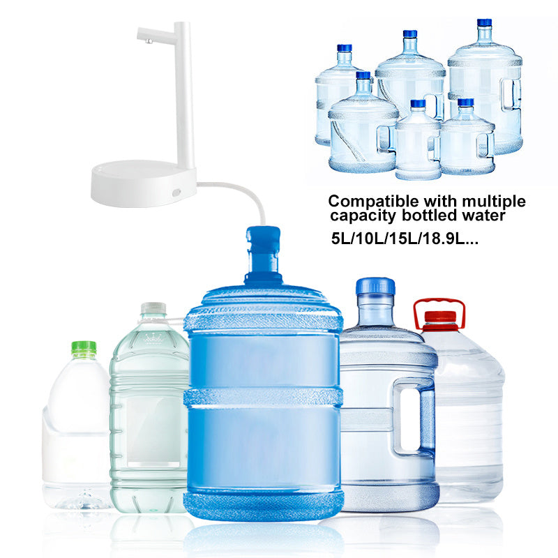 pump with water bottle connected