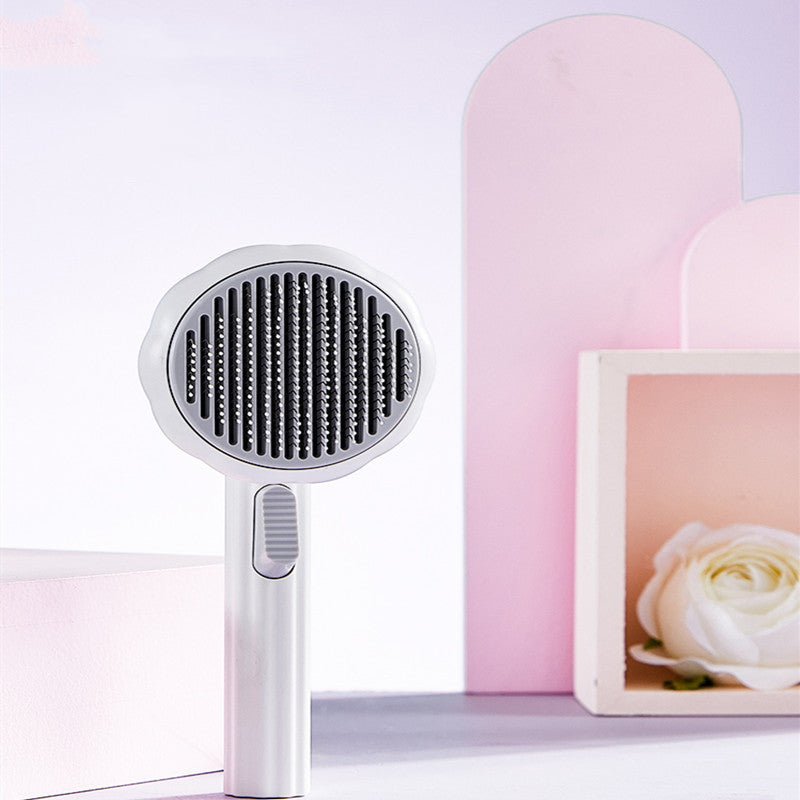New Pet Cat Brush – Self-Cleaning Steel Wire Comb for Shedding & Massage