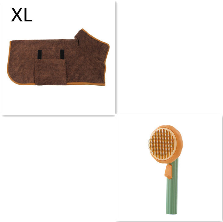 New Pet Cat Brush – Self-Cleaning Steel Wire Comb for Shedding & Massage