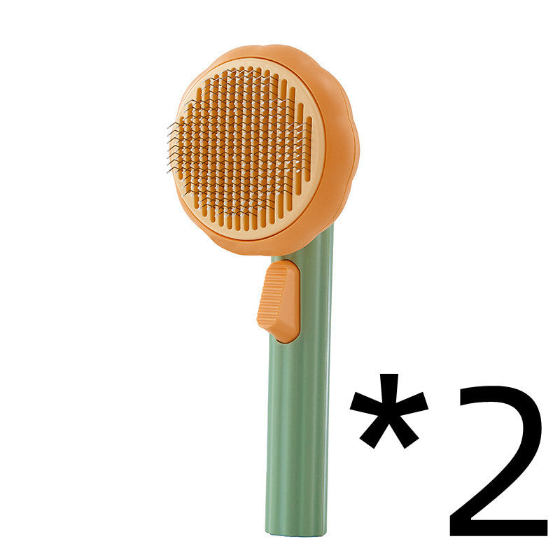 New Pet Cat Brush – Self-Cleaning Steel Wire Comb for Shedding & Massage