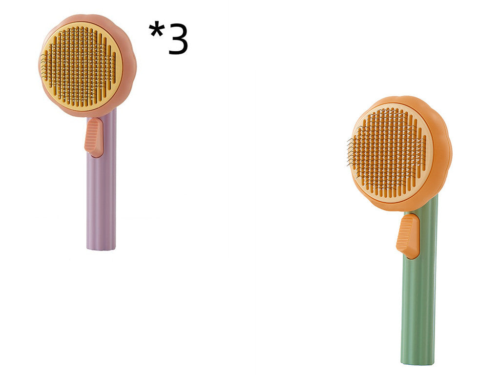 New Pet Cat Brush – Self-Cleaning Steel Wire Comb for Shedding & Massage