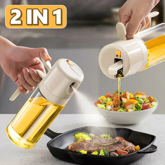 2-in-1 oil spray and pour bottle

