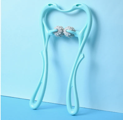 Neck massager roller displayed on flat surface

