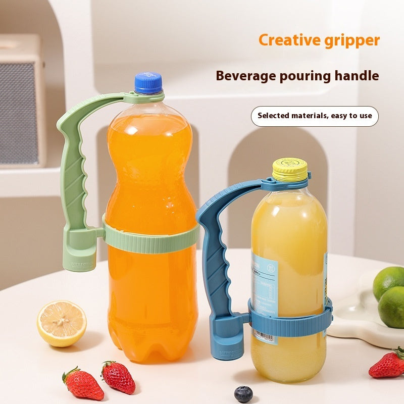 
person pouring soda with handle
