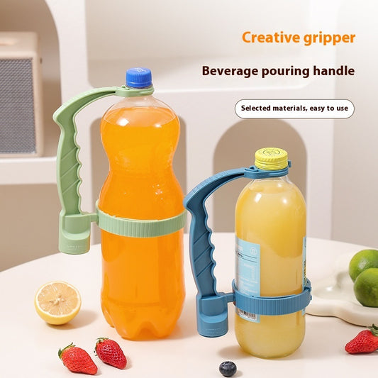 
person pouring soda with handle
