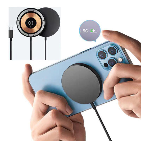 top view of magnetic charger pad
