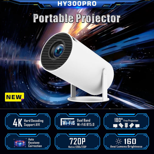 HY300 mini projector front view

